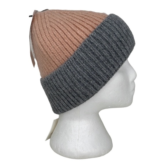 Styline Two Tone Blush Grey Beanie Knit One Size - Picture 9 of 15